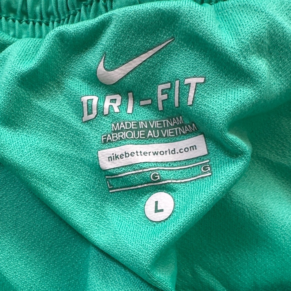 Nike Teal Athletic Shorts with Black & White Zebra Trim - Picture 5 of 7